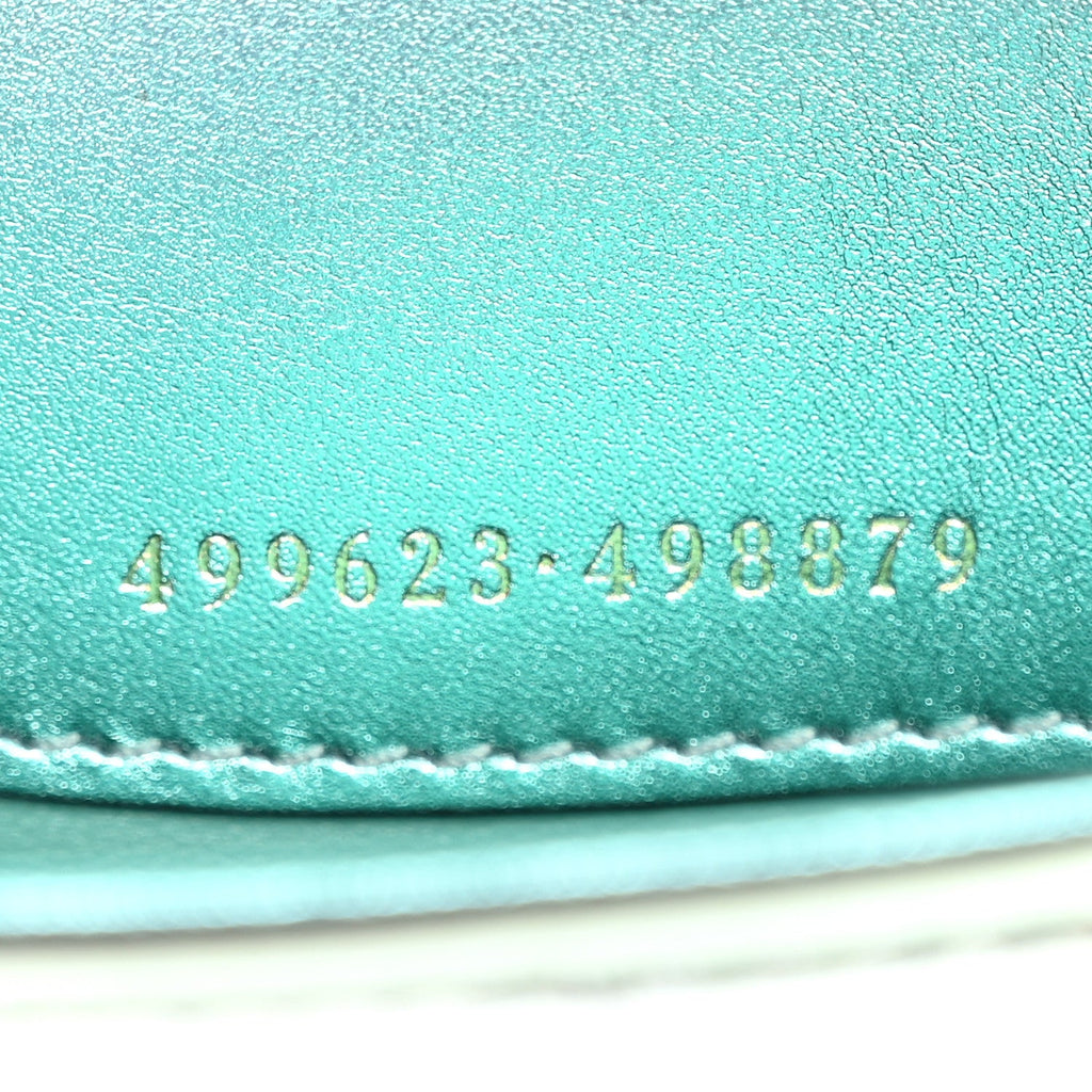 Piuma Shade Lux Mirrored Calfskin Small Dionysus Shoulder Bag Glacial Yellow Silver