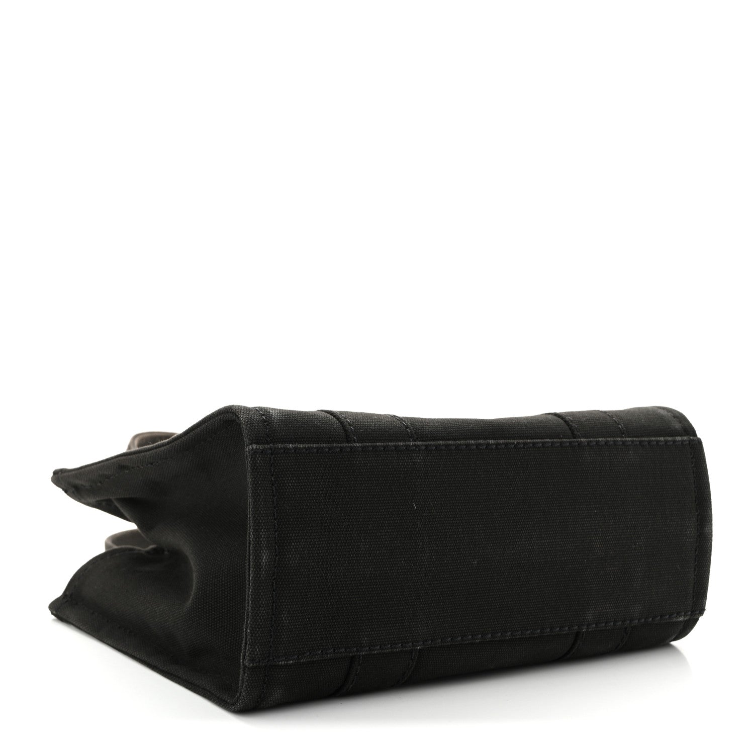 Cotton Canvas Small The Traveler Tote Bag Black