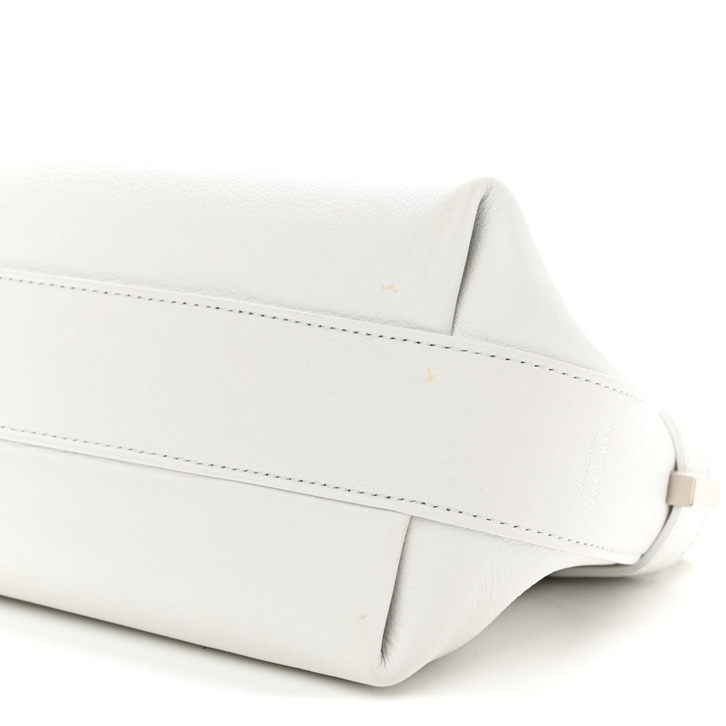 Calfskin Small Hug Pouch White