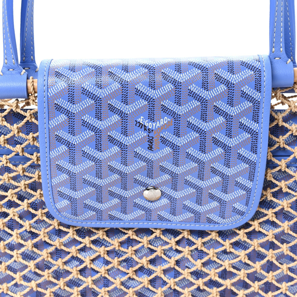 Goyardine Net Aligre Tote Light Blue