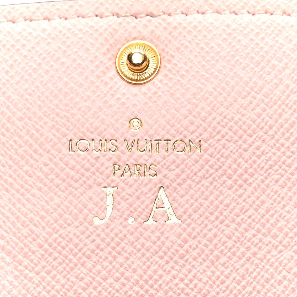 Damier Ebene Emilie Wallet Rose Ballerine