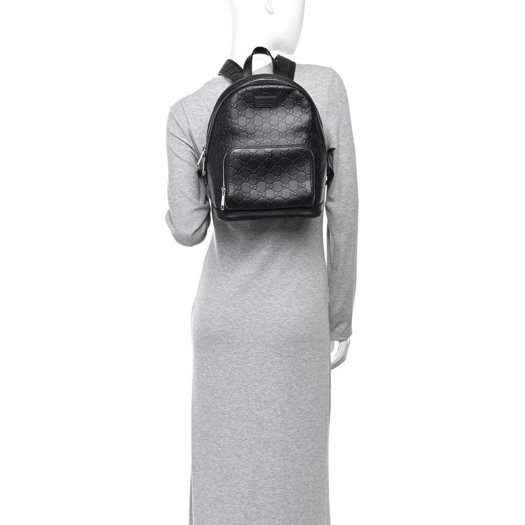 Guccissima Signature Small Day Backpack Black