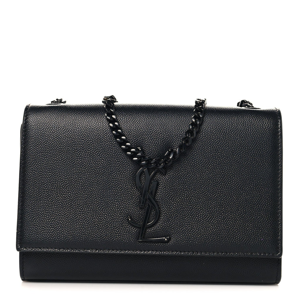 Grain De Poudre Small Monogram Monochrome Kate Satchel Black