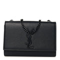 Grain De Poudre Small Monogram Monochrome Kate Satchel Black