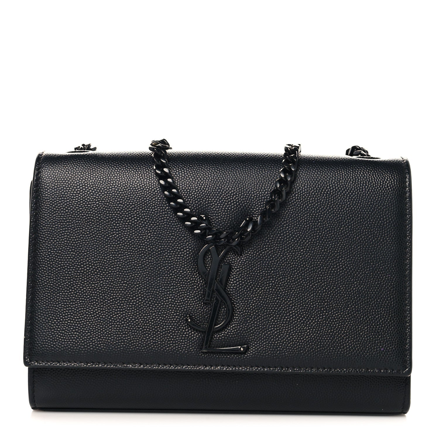 Grain De Poudre Small Monogram Monochrome Kate Satchel Black