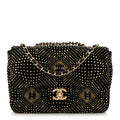 Velvet Strass Evening Flap Bag Black Gold