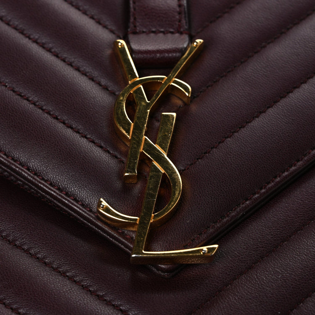 Lambskin Matelasse Chevron Medium Monogram Satchel Amaranto