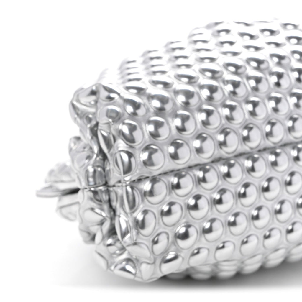 Metallic Fabric Bubble Wrap The Mini Pouch Silver