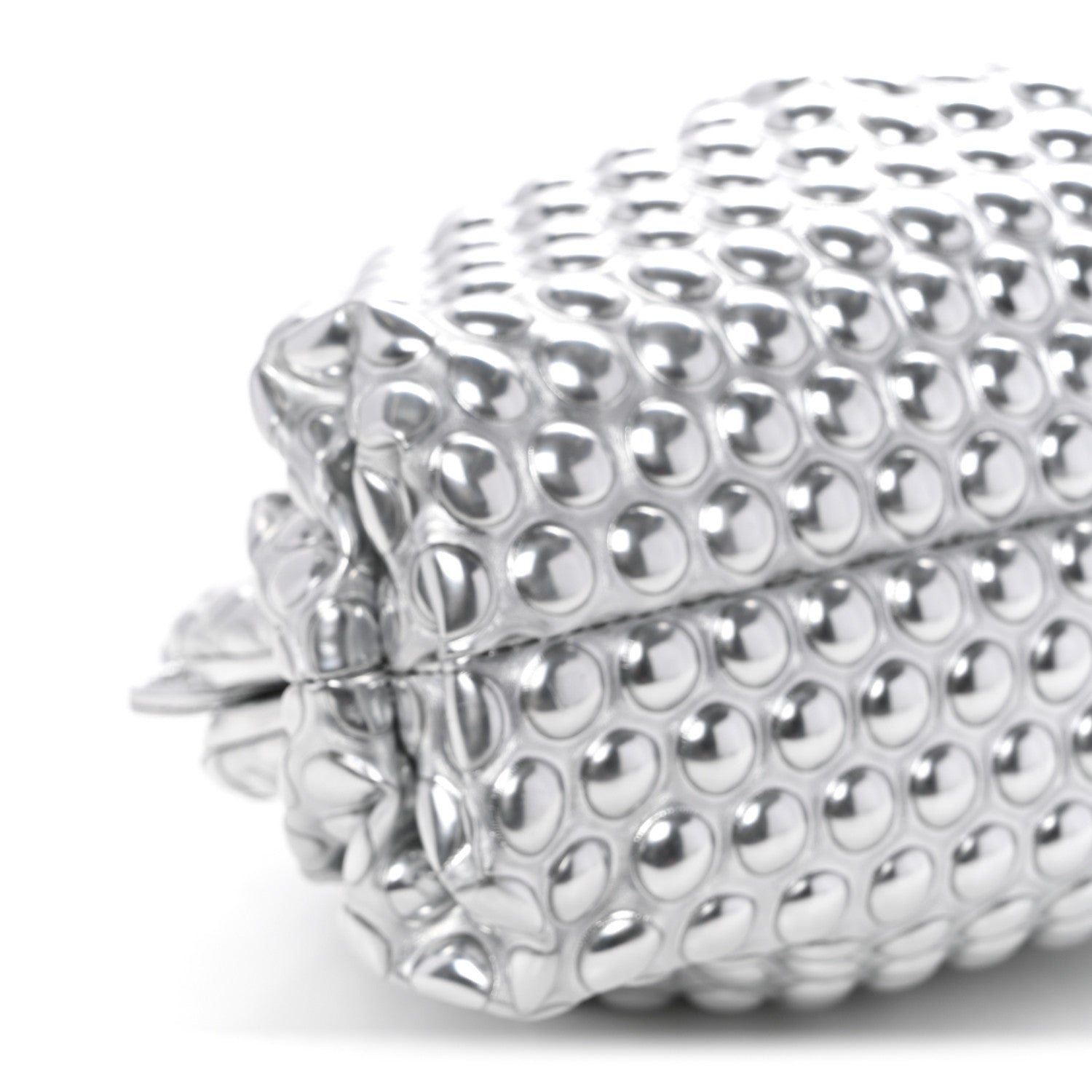 Metallic Fabric Bubble Wrap The Mini Pouch Silver