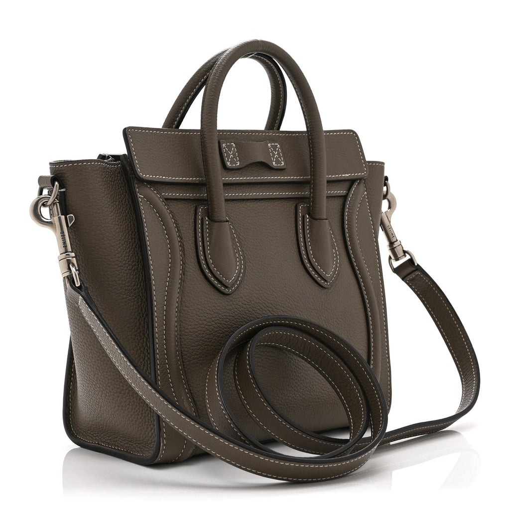Drummed Calfskin Nano Luggage Souris