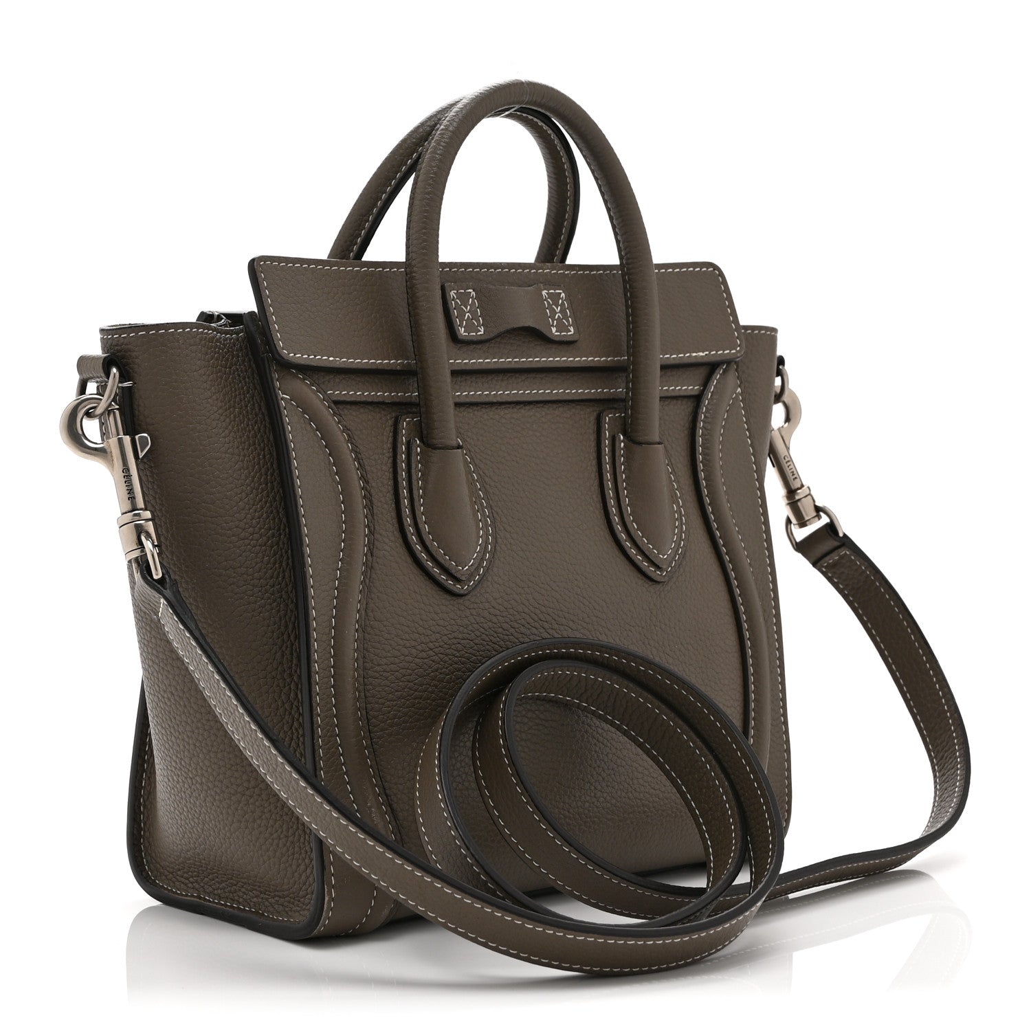 Drummed Calfskin Nano Luggage Souris