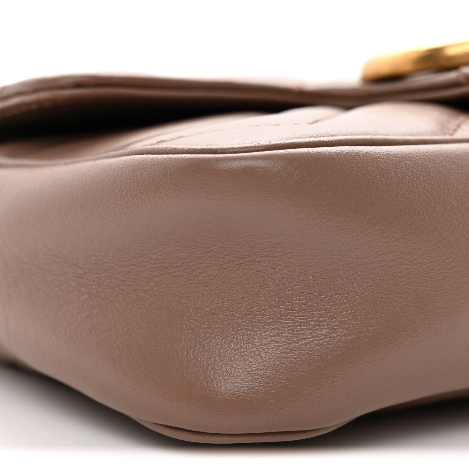 Calfskin Matelasse Super Mini GG Marmont Shoulder Bag Porcelain Rose