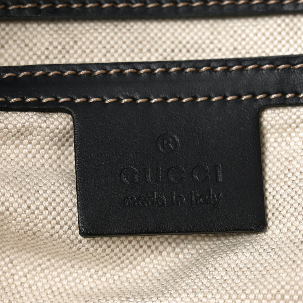 GG Supreme Monogram Medium Zippered Shopping Tote Navy