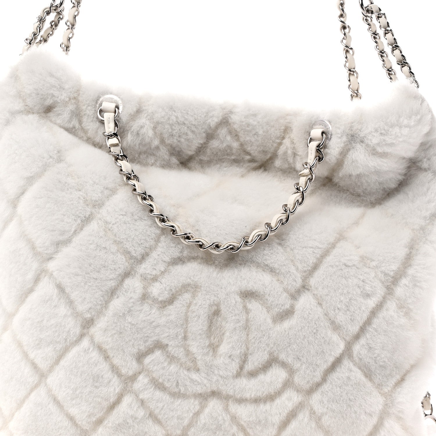 Shearling Coco Neige Backpack White