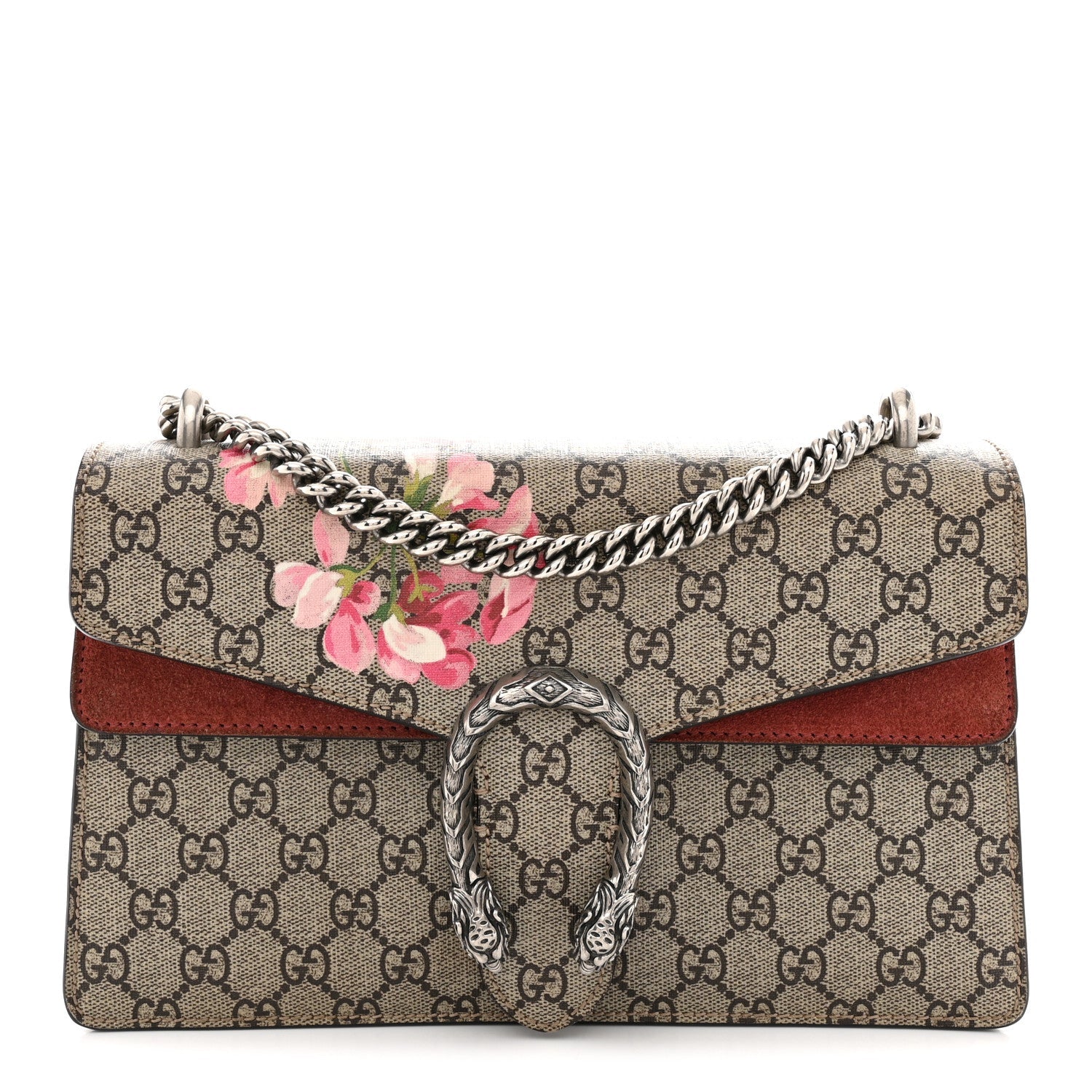 GG Supreme Monogram Blooms Small Dionysus Shoulder Bag Beige Multicolor Dry Rose