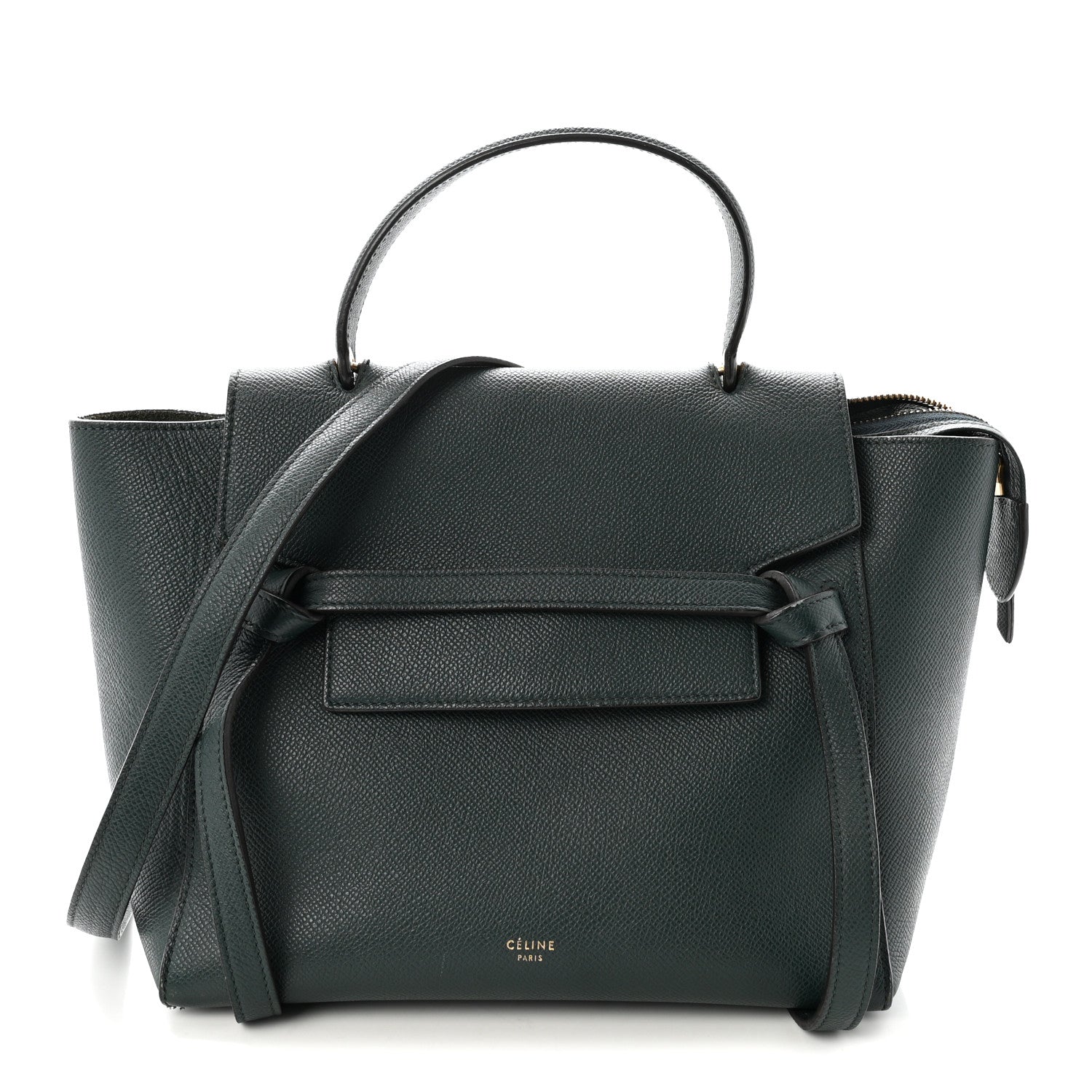 Grained Calfskin Micro Belt Bag Amazone