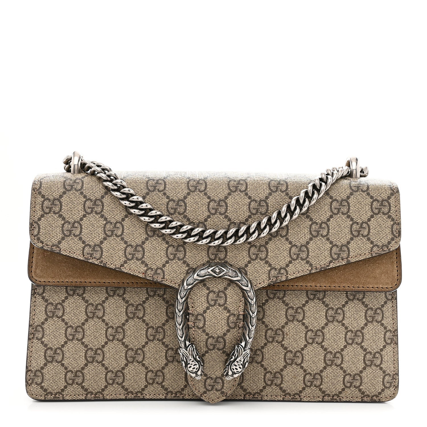 GG Supreme Monogram Small Dionysus Shoulder Bag Taupe
