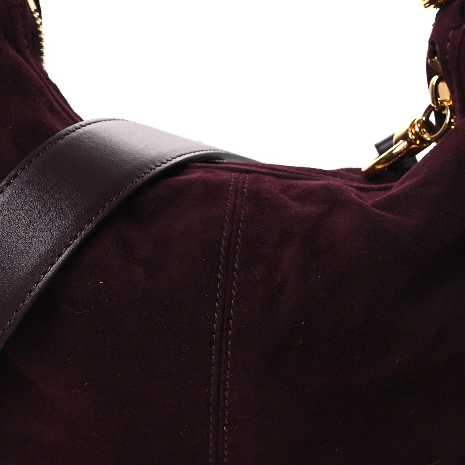 Suede Mini Bracelet Hobo Bag Deep Violine