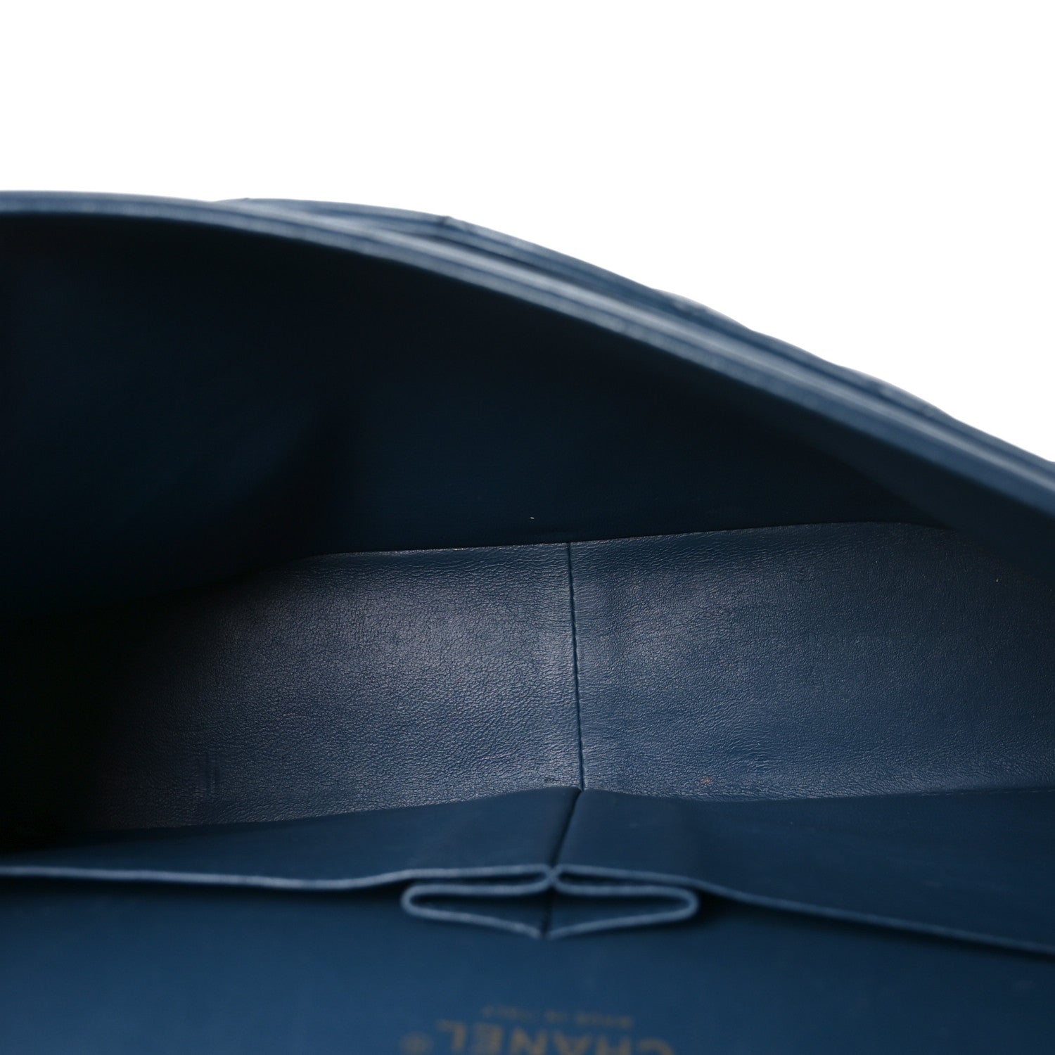 Lambskin Quilted Maxi Double Flap Blue
