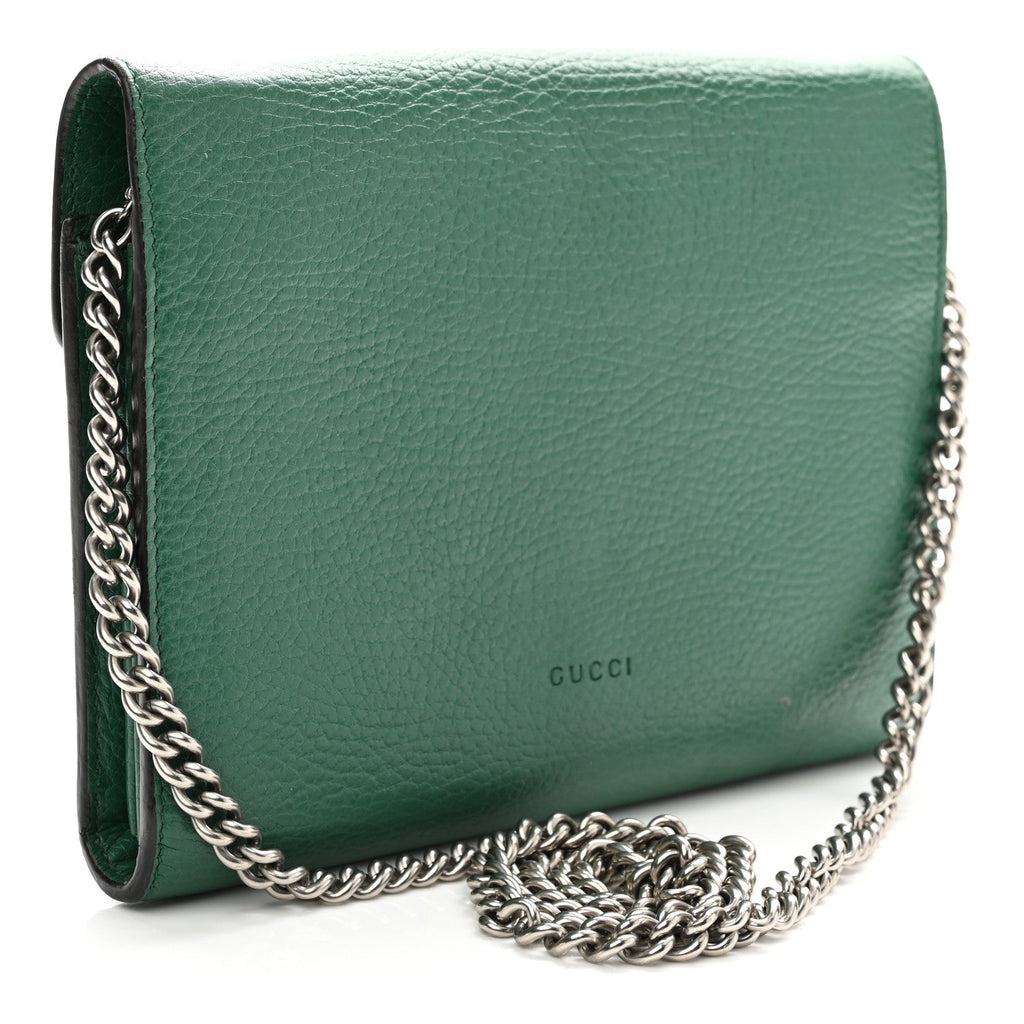 Calfskin Mini Dionysus Chain Wallet Emerald