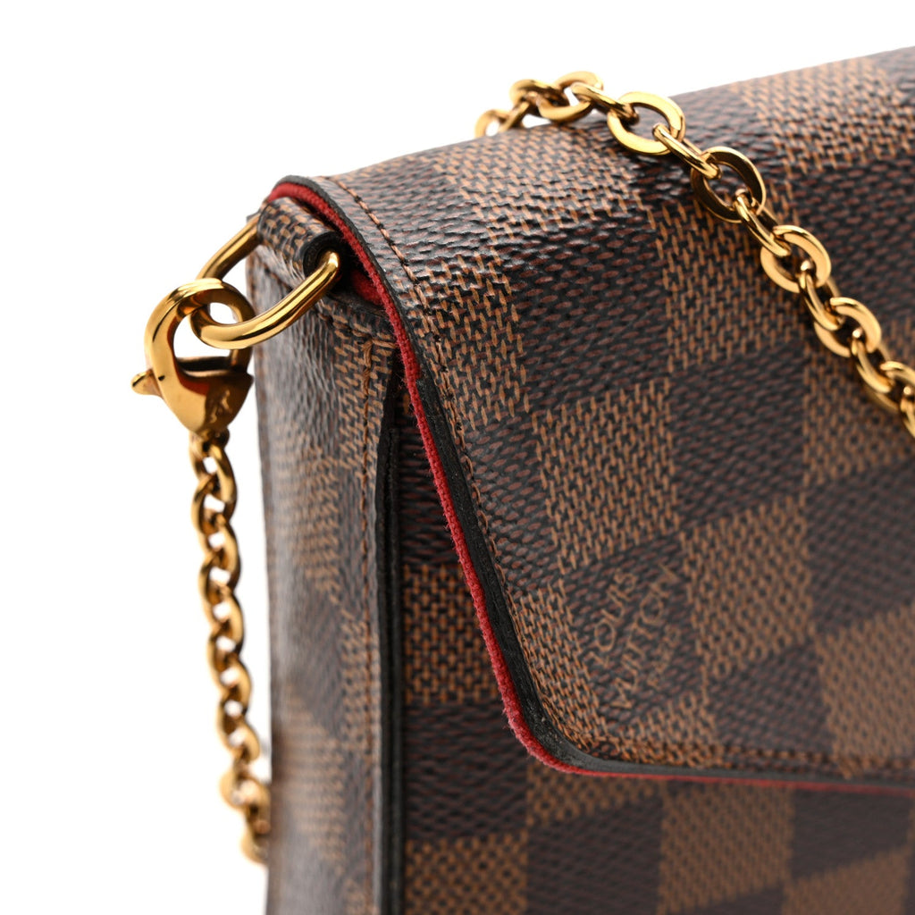 Damier Ebene Pochette Felicie Chain Wallet