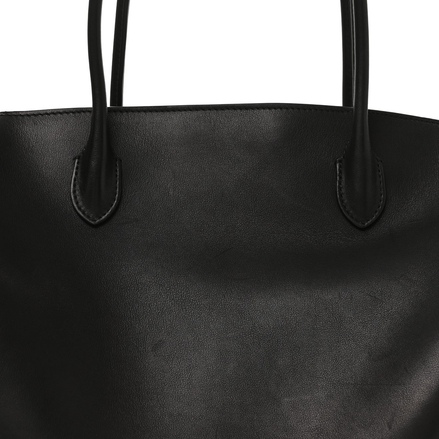 Polished Saddle Calfskin Marlo 17 Tote Bag Black