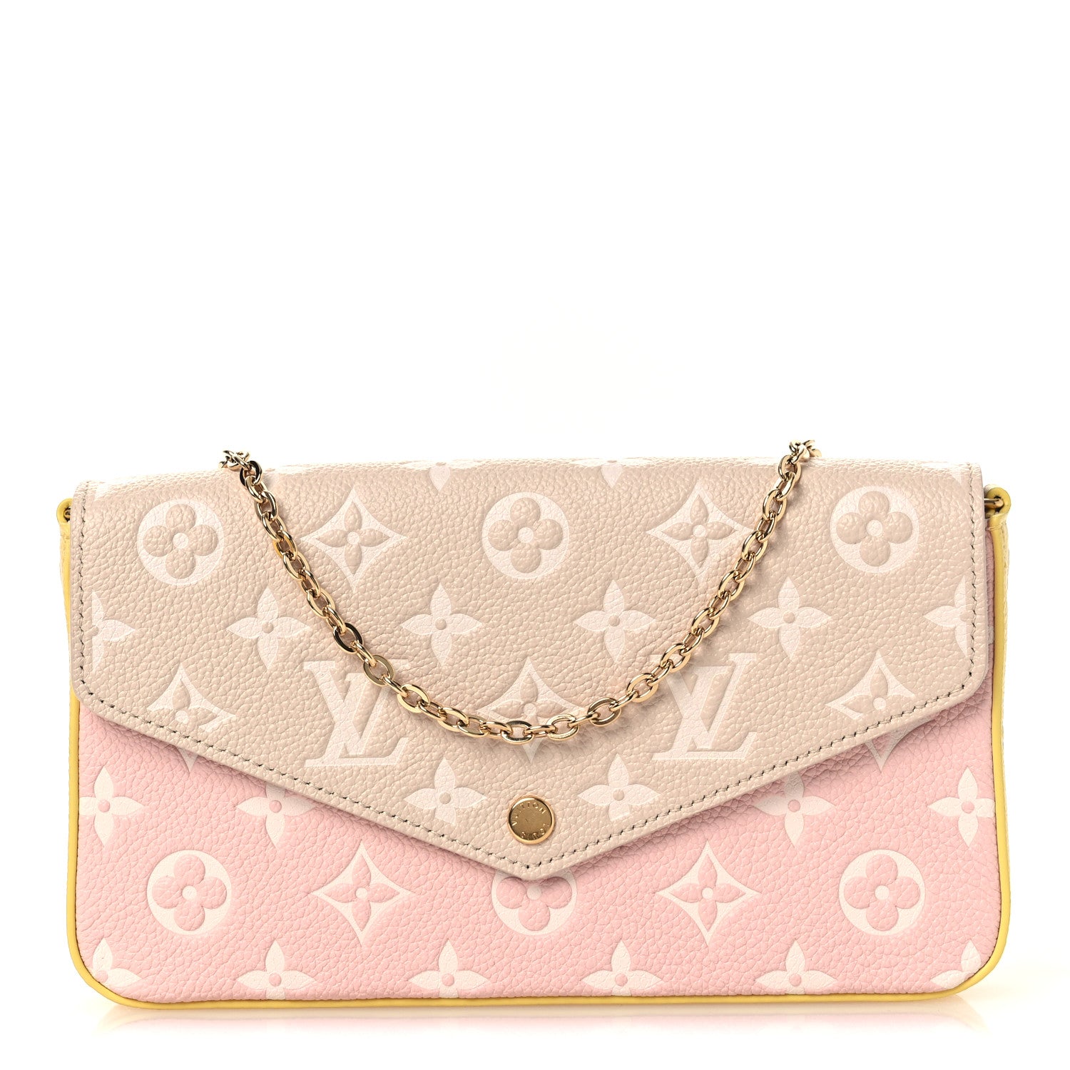 Empreinte Spring in the City Felicie Pochette Chain Wallet Pink Beige Yellow