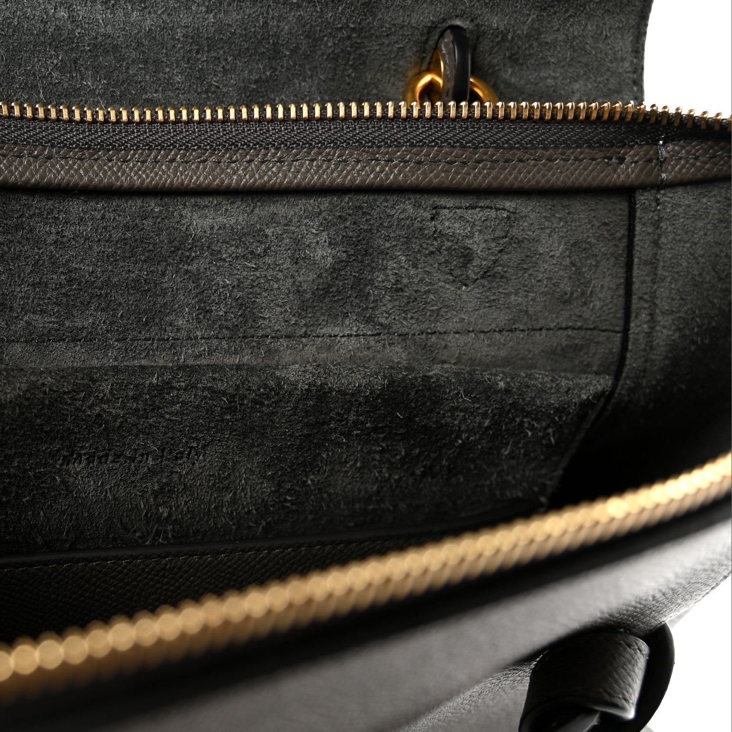 Grained Calfskin Micro Belt Bag Grey