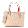 Nappa Embossed Mini East West Cabata Tote Leche