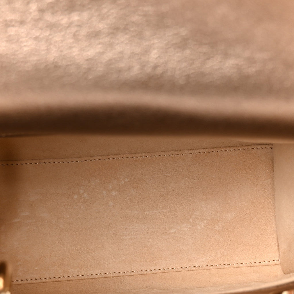 Metallic Calfskin Braided Medium Lady Dior Gold
