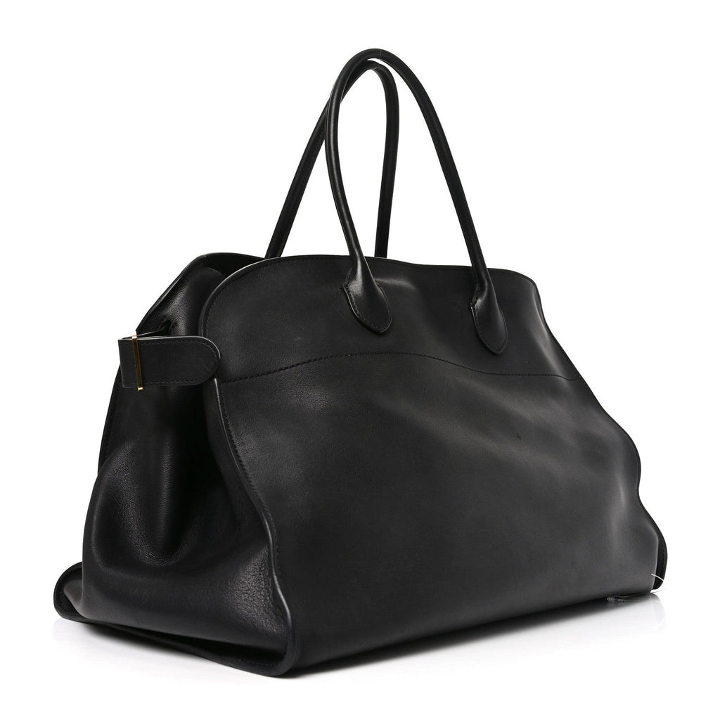 Polished Saddle Calfskin Soft Margaux 17 Black