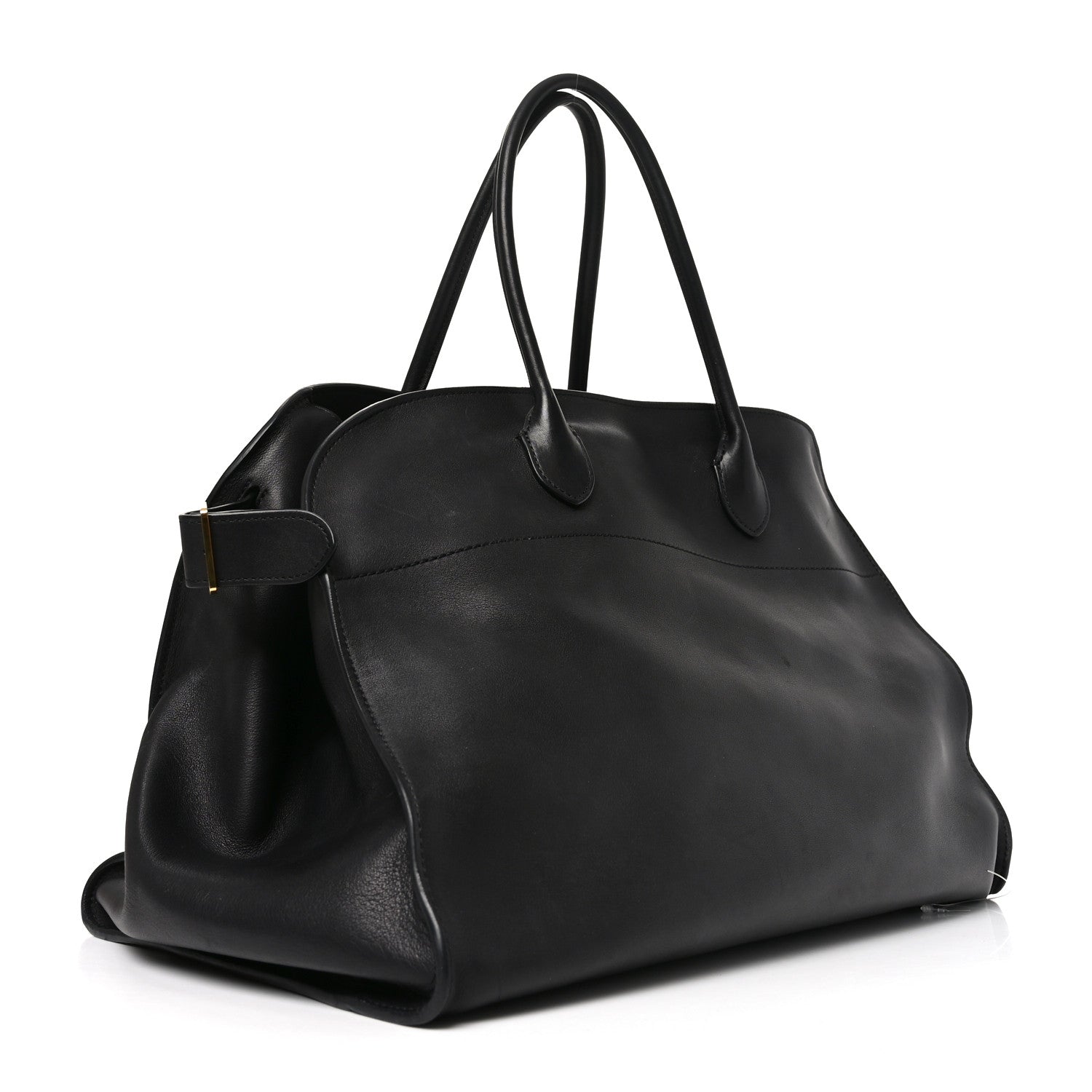 Polished Saddle Calfskin Soft Margaux 17 Black
