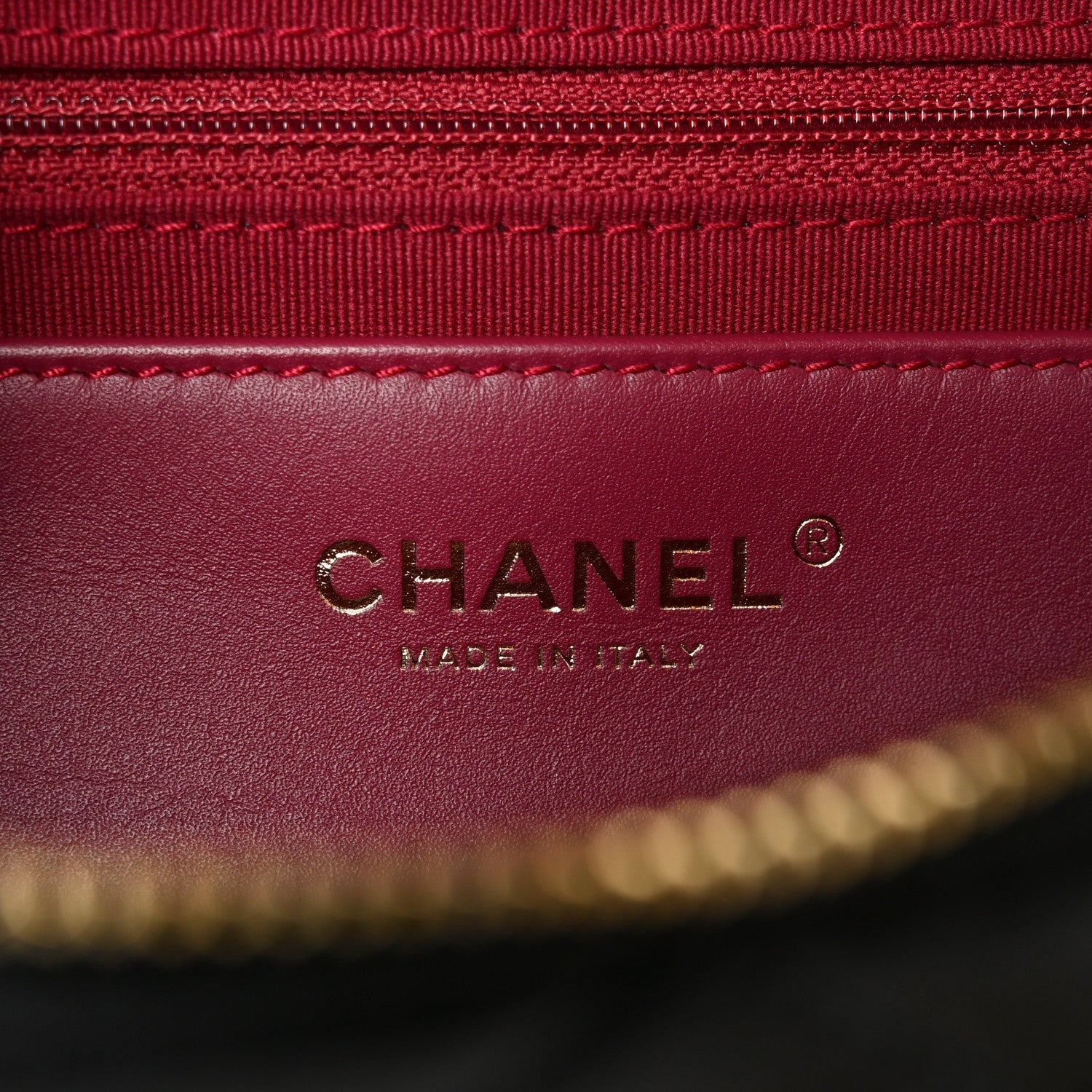 Lambskin Pearl Quilted CC Belt Bag Black