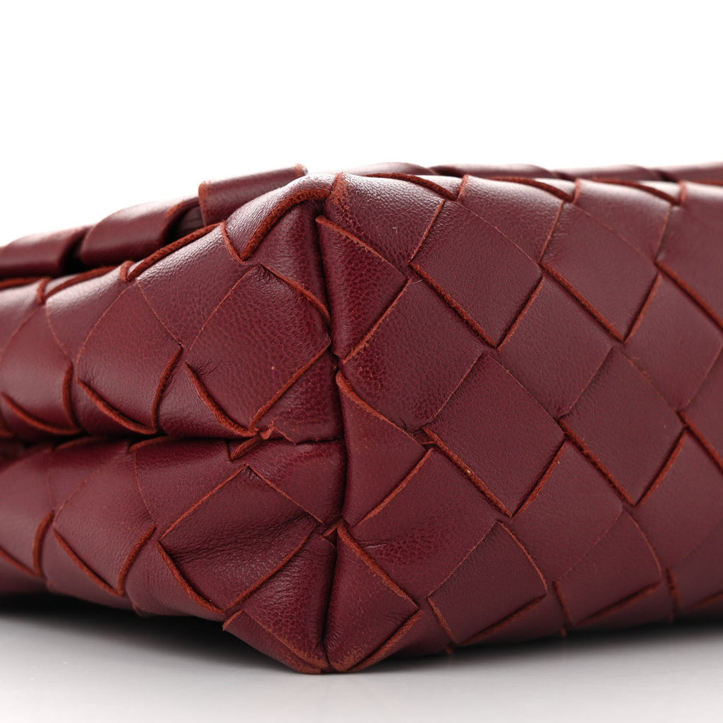 Nappa Intrecciato Mini Crossbody Barolo