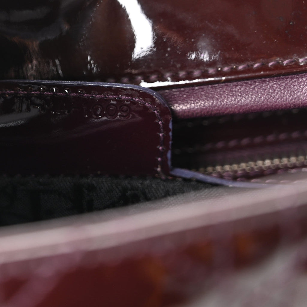 Patent Cannage Large Lady Dior Burgundy