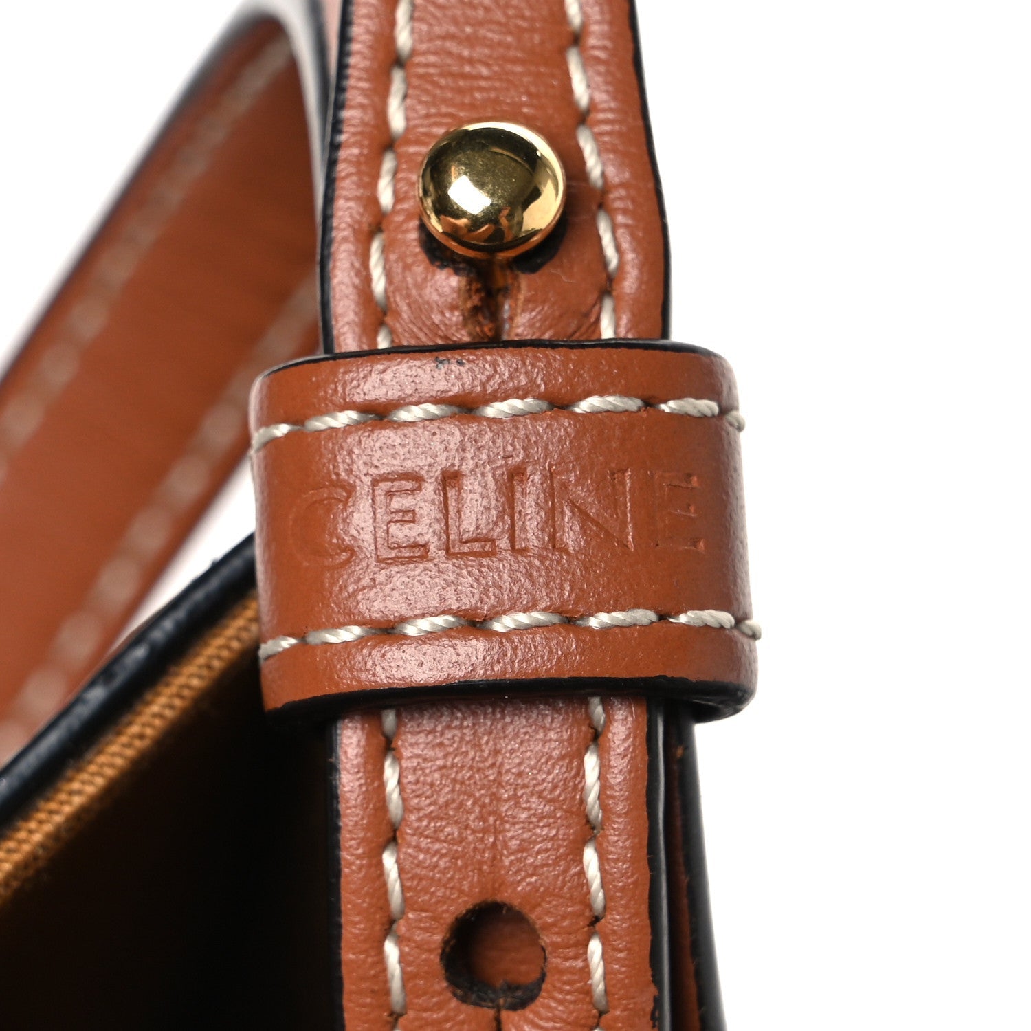 Triomphe Canvas Calfskin Mini Vertical Cabas Tan