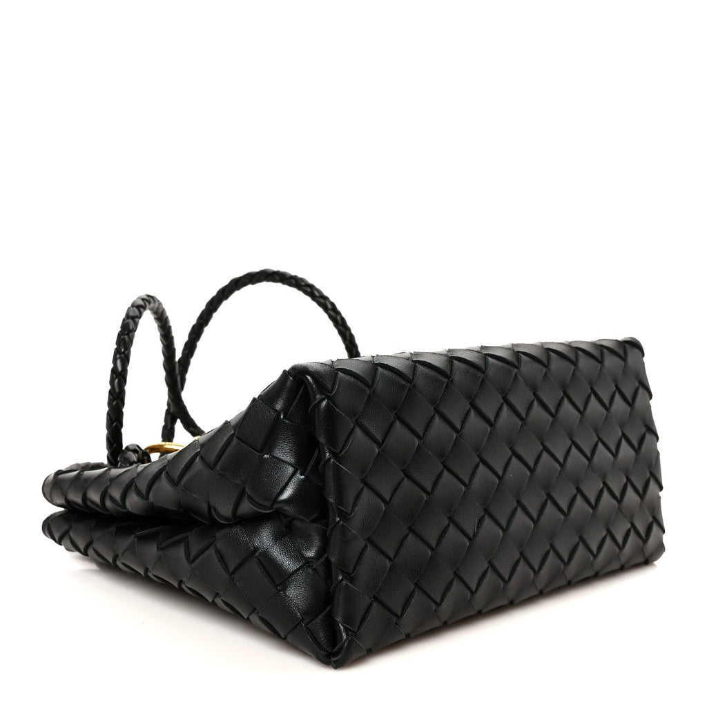 Nappa Intrecciato Small Andiamo Shoulder Bag Black