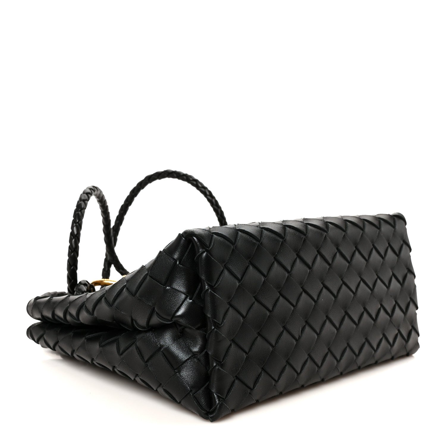 Nappa Intrecciato Small Andiamo Shoulder Bag Black