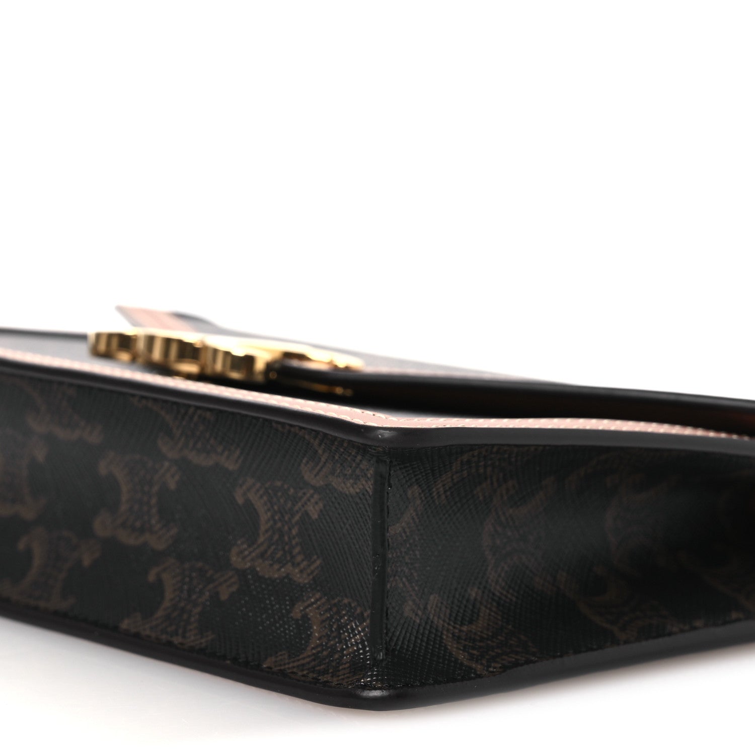 Triomphe Canvas Calfskin Margo Wallet on Chain Tan