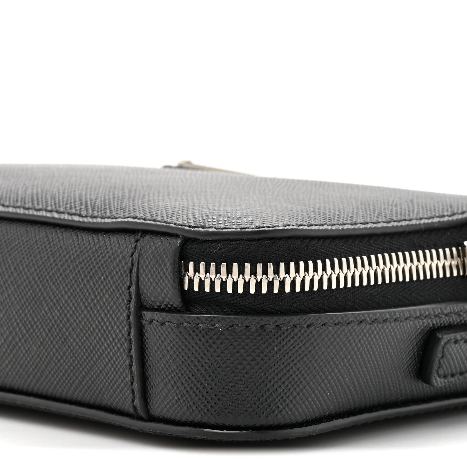 Saffiano Travel Small Brique Crossbody Bag Black