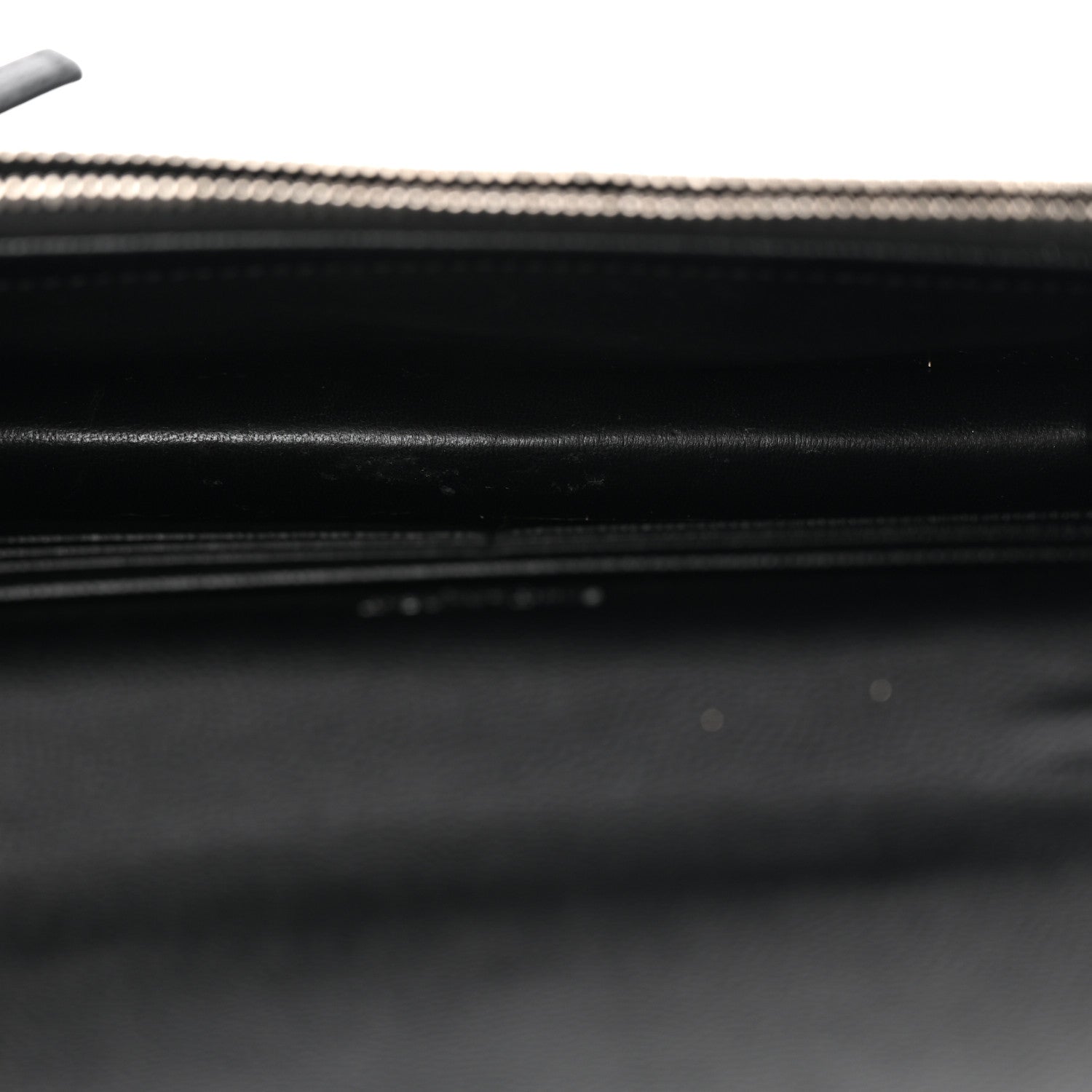 Grain De Poudre Matelasse Chevron Monogram Envelope Chain Wallet Black