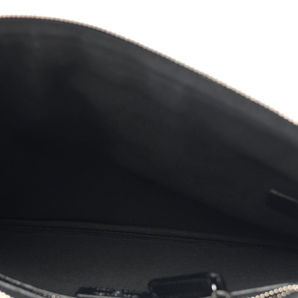 Patent Calfskin Quilted Medium Boy Cosmetic Case Black