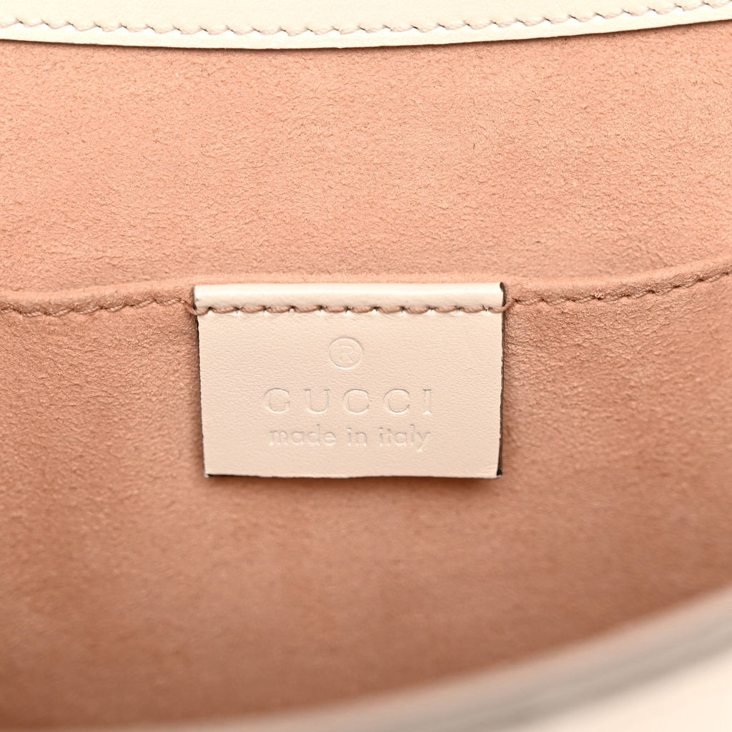 Guccissima Web Medium Padlock Messenger Shoulder Bag White