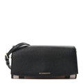 Grainy Calfskin House Check Henley Wallet On Chain Black