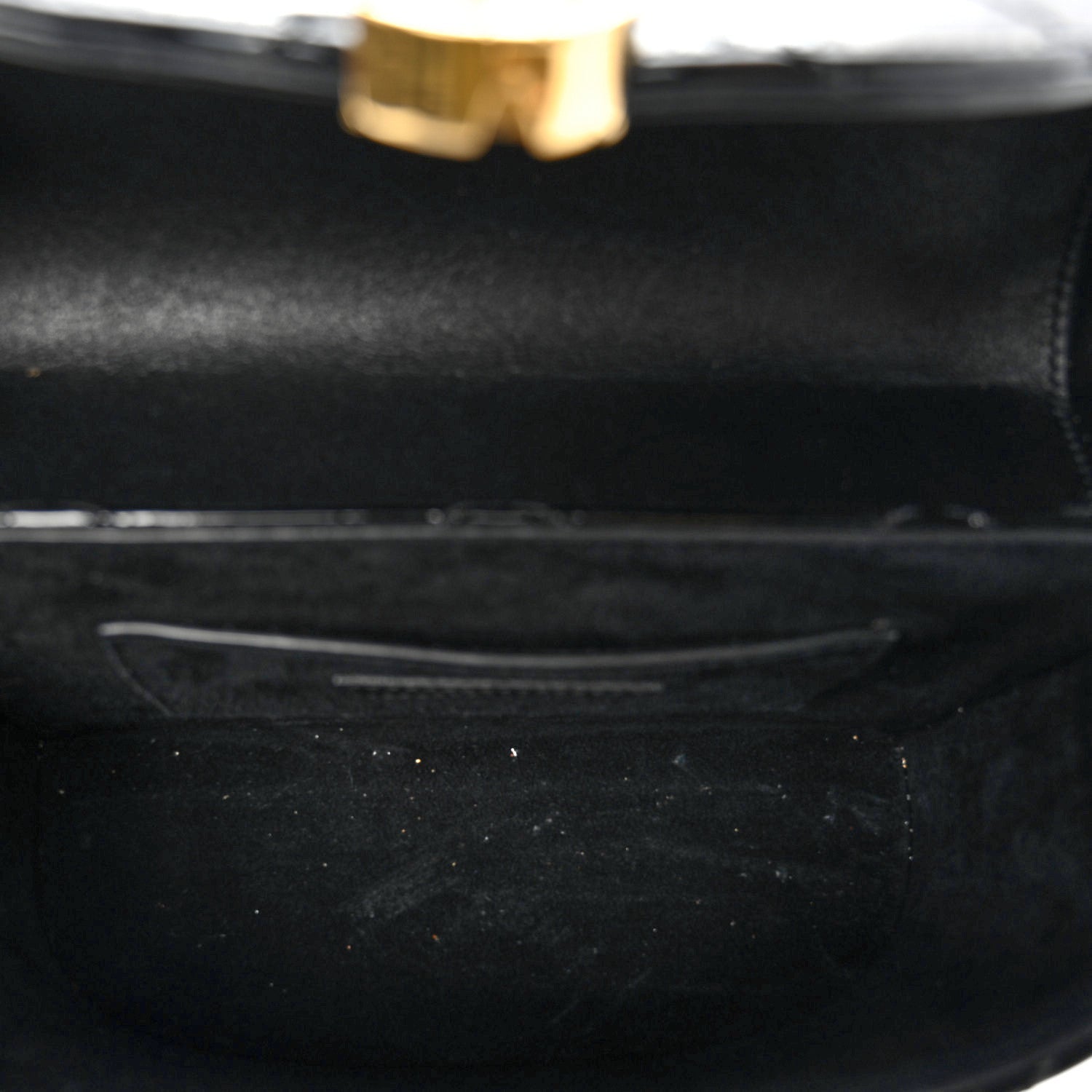 Patent Matelasse Monogram June Box Bag Black