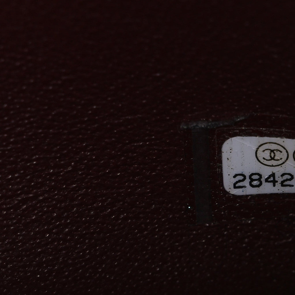 Lambskin Quilted Mini Rectangular Flap Burgundy