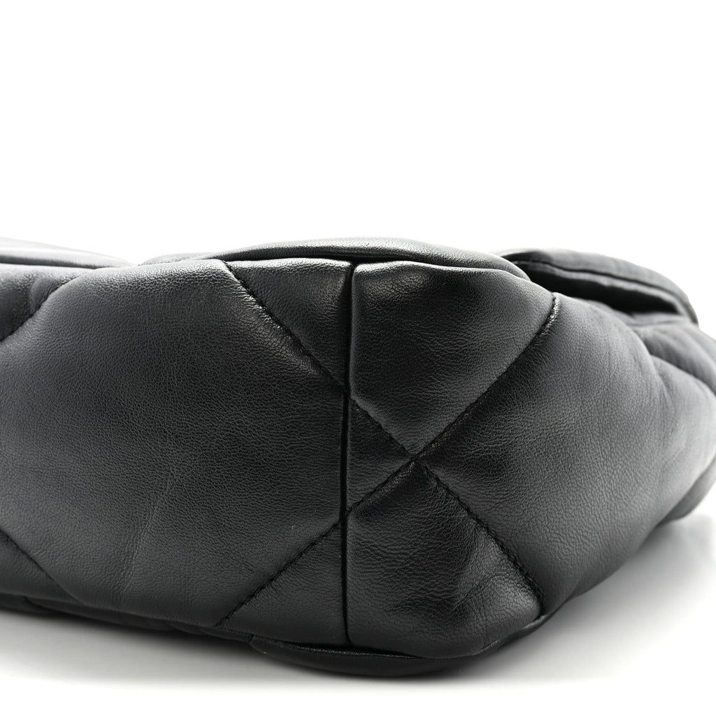 Lambskin Quilted Medium Chanel 19 Flap Black