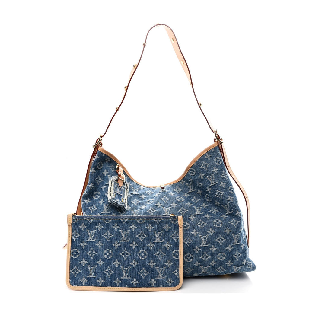 Monogram Denim CarryAll MM Blue