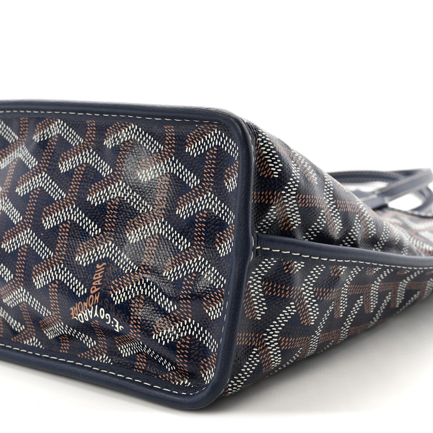 Goyardine Reversible Mini Anjou Navy
