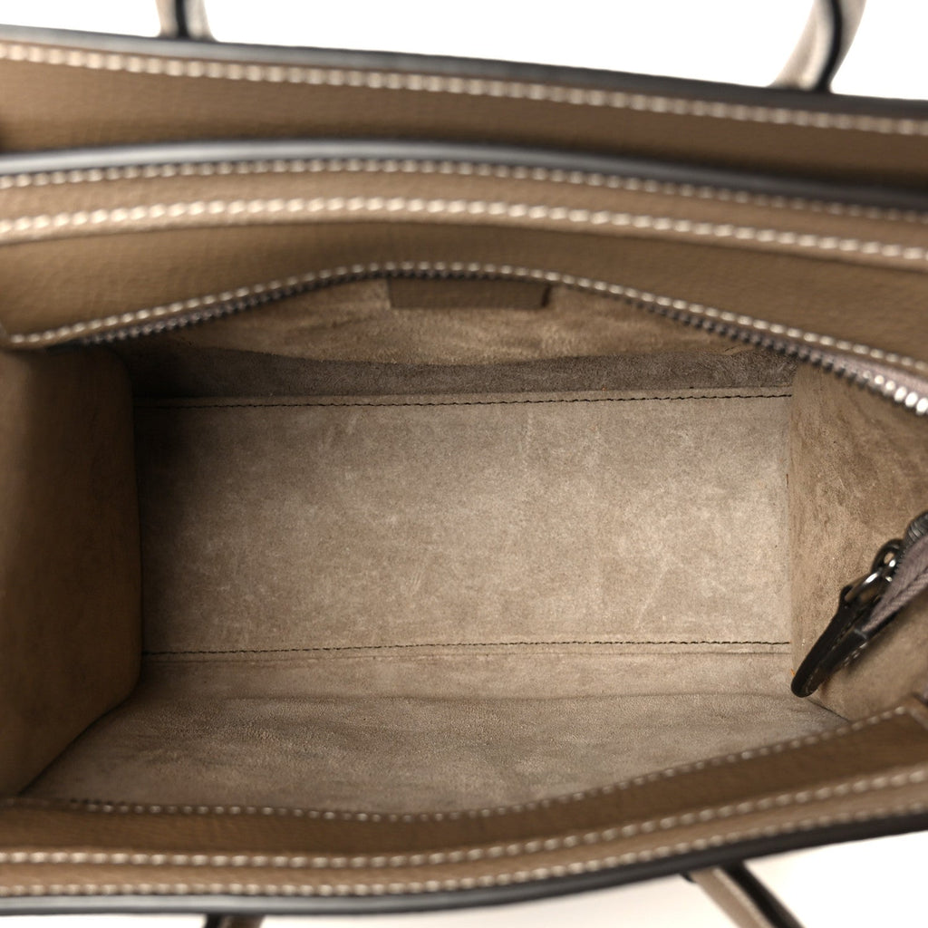 Drummed Calfskin Nano Luggage Souris